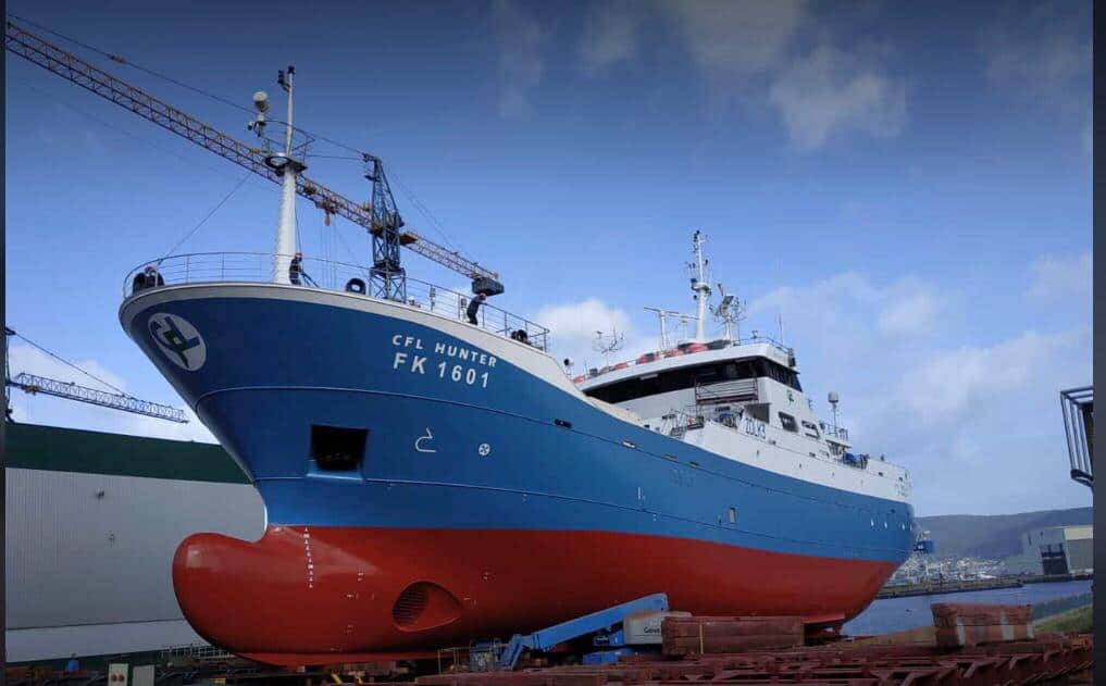 CFL Hunter drydock at shipyard Spain